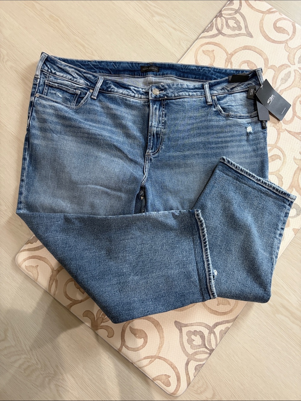 NWT Silver capri jeans 24W